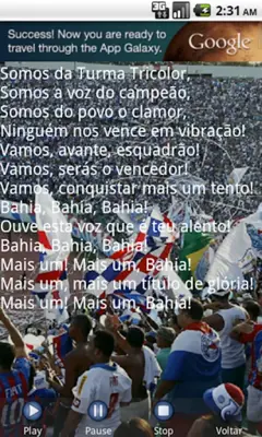 Bahêa Músicas Torcida android App screenshot 2